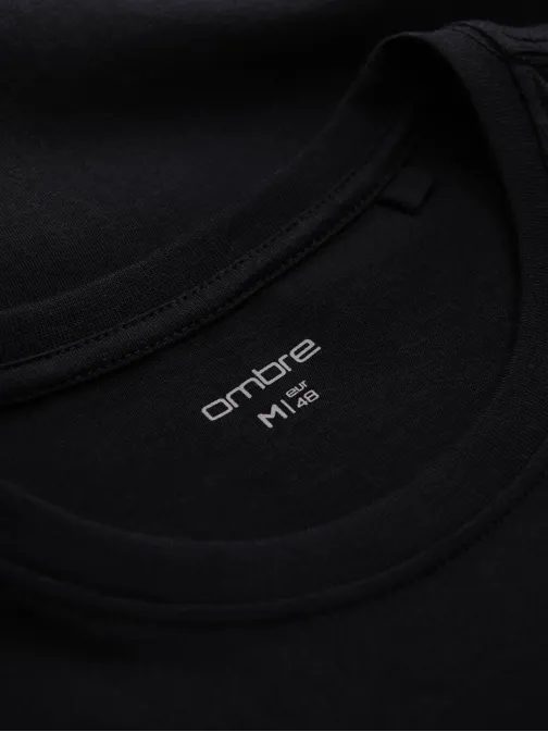 Zaujímavé čierne tričko s potlačou v2 om-tspt-0137