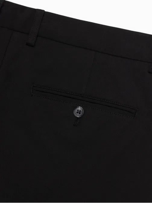 Elegantné čierne chinos nohavice klasického strihu  V4 PACP-0191