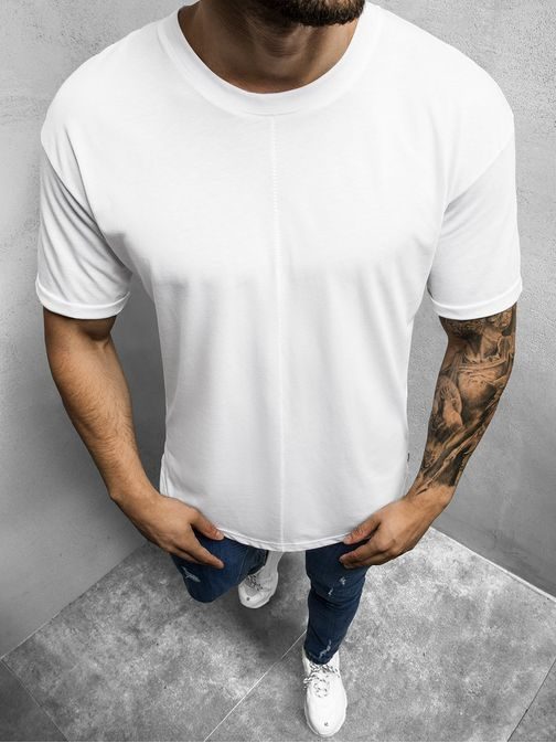 Biele tričko s krátkym rukávom MR/21576Z