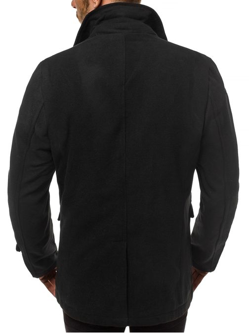 Trendy čierny pánsky kabát N/5920