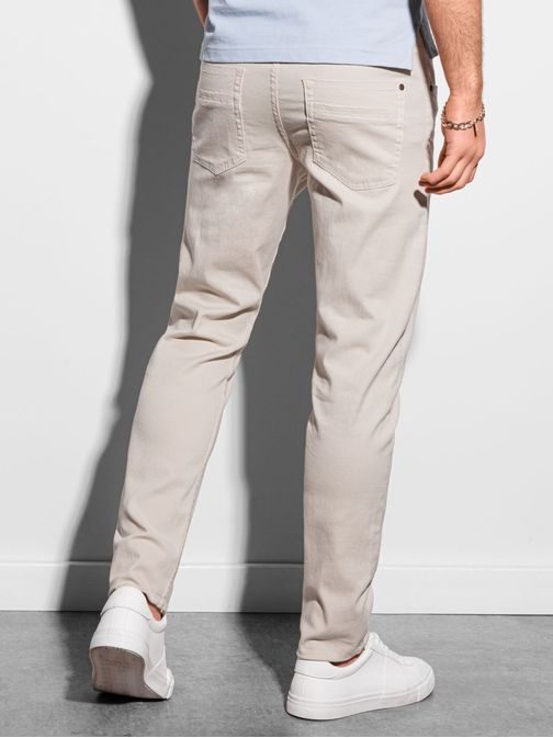 Pohodlné chinos nohavice v svetlo béžovej farbe P990