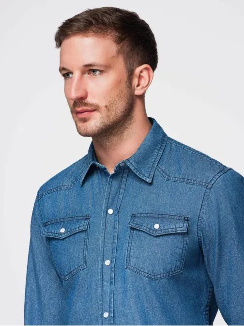 Modrá originálna košeľa V2 SHDS-0210