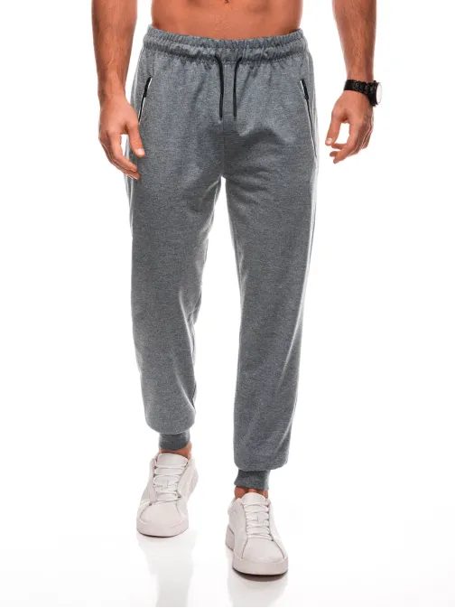 Pohodlné tepláky pre mužov šedé 1506p