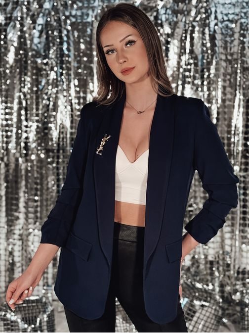 Tmavomodré dámske sako oversize MARANTTA