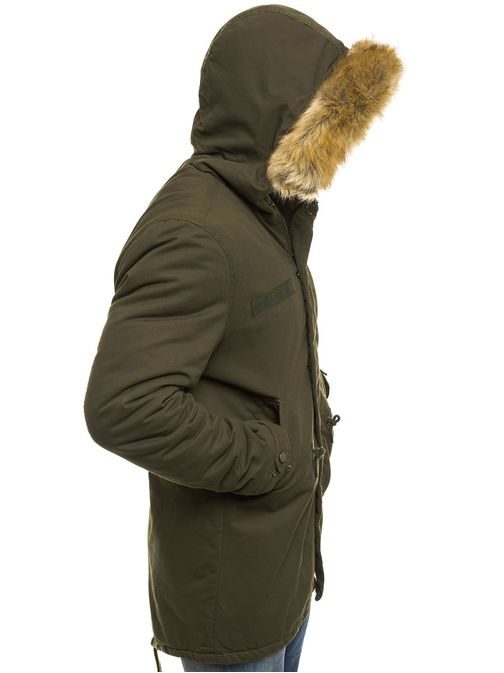 Khaki zimná pánska bunda AK-CLUB YL002