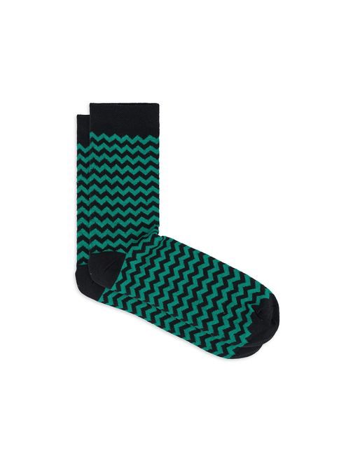 Zelené ponožky cik-cak pre pánov u24