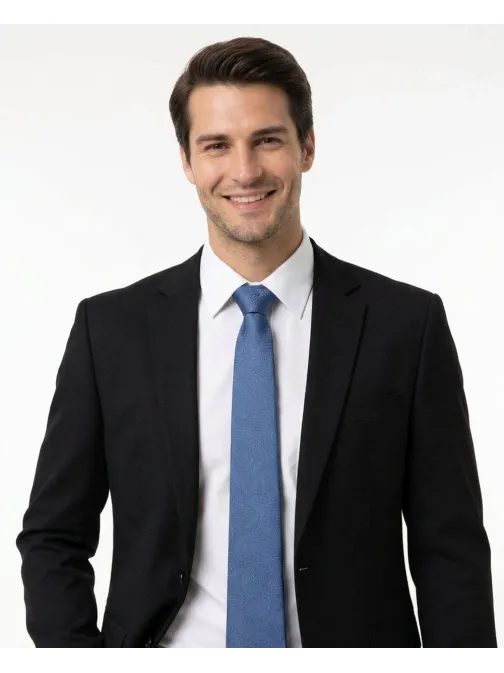 Elegantná modrá pánska kravata