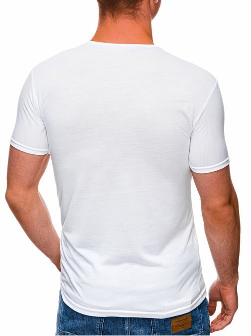 Štýlové biele tričko s potlačou S1423
