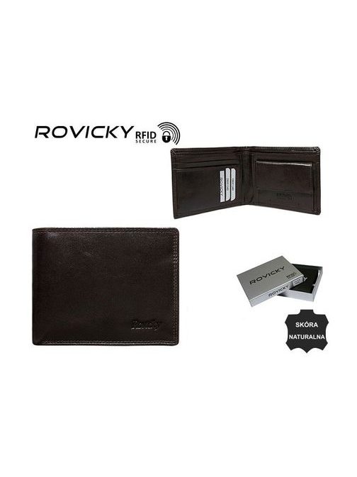 Hnedá kožená peňaženka Rovicky