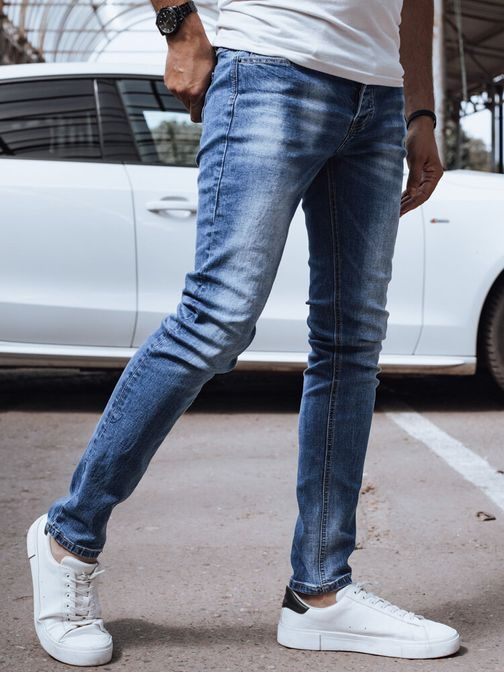 Pánske svetlomodré džínsové nohavice