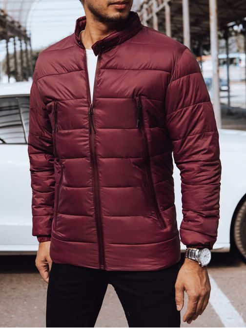 Prechodná bordová prešívaná bunda