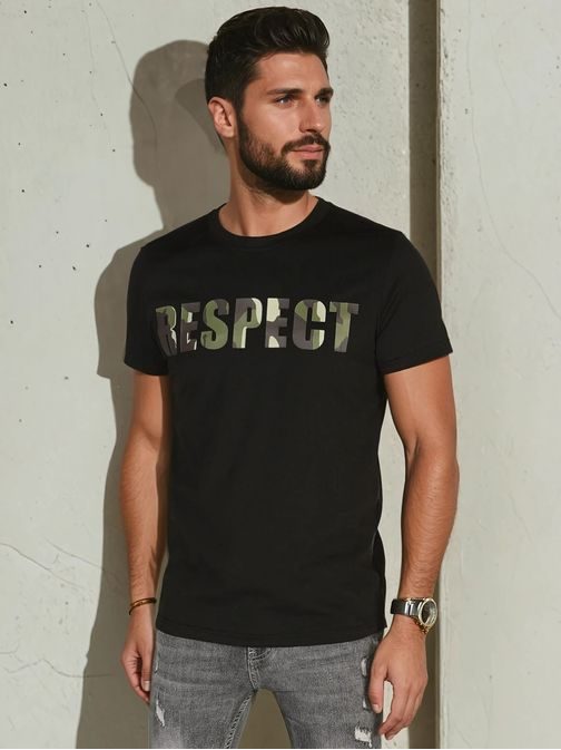 Čierne tričko s originálnym nápisom RESPECT