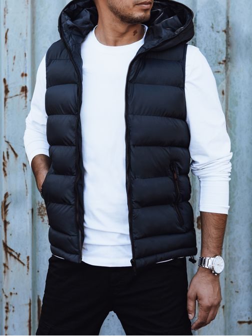 Jedinečná modrá vesta s kapucňou