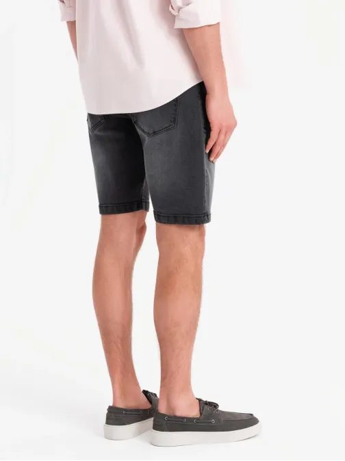 Klasické čierne rifľové kraťasy V4 SRDS-0171