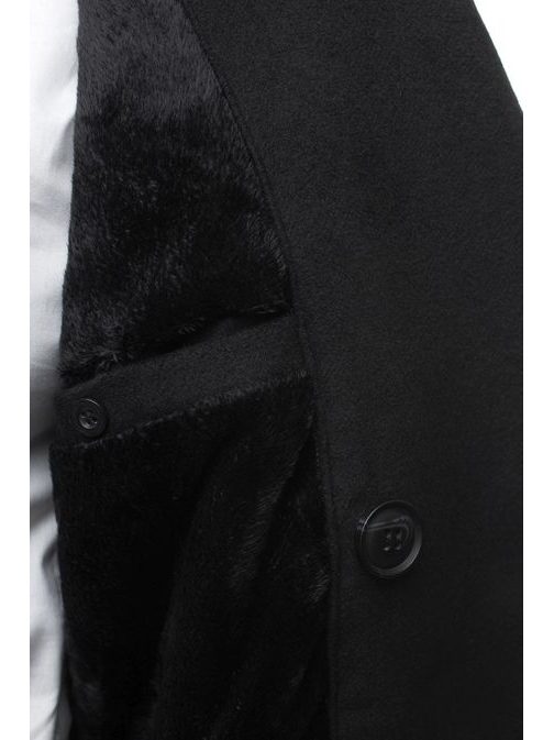 Čierny jesenný pánsky kabát 3053