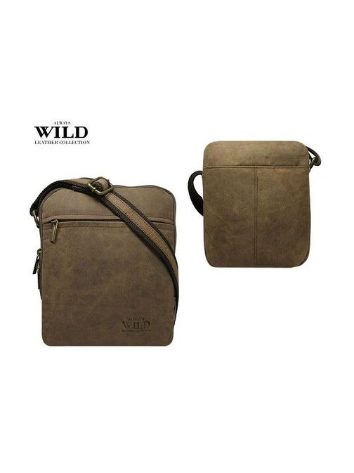 Hnedá kožená štýlová taška Wild