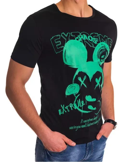 Čierne tričko s originálnou potlačou Extreme