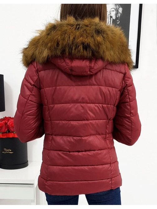 Bordová jedinečná zimná bunda ESTELLA
