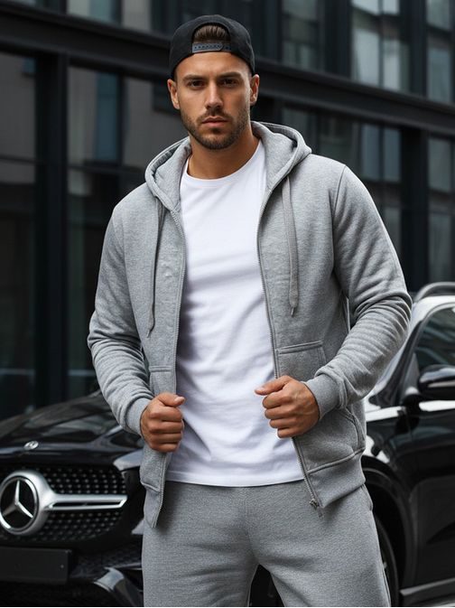 Jednoduchá šedá mikina