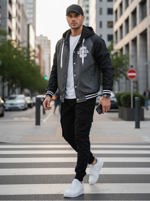 Jedinečná obojstranná bomber pánska bunda