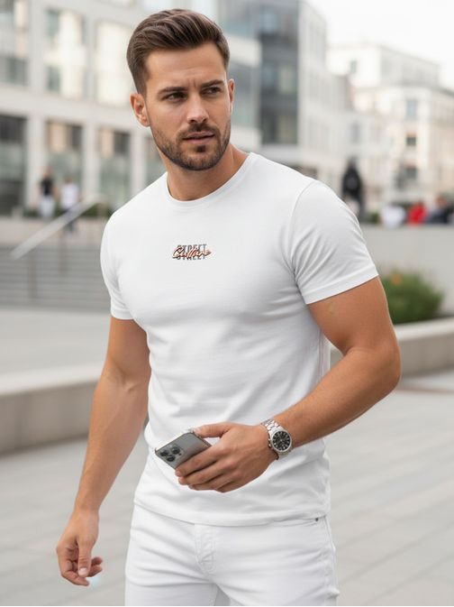 Biele tričko s trendy nápisom