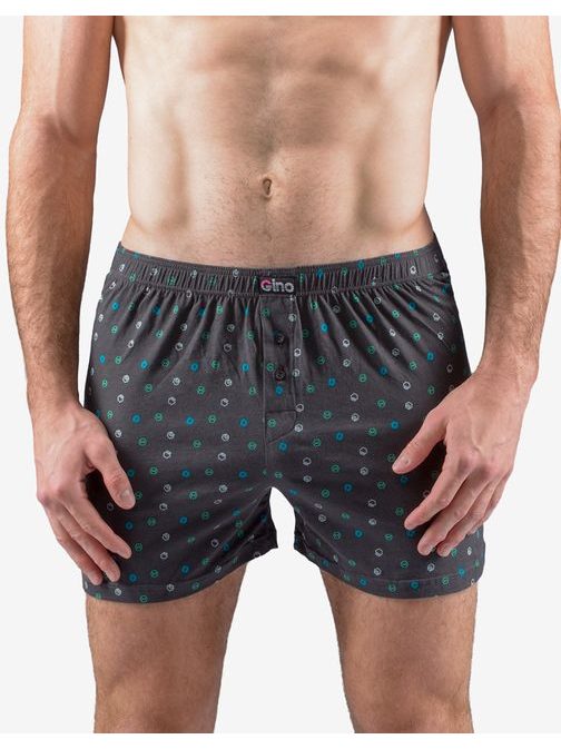 Tmavošedé vzorované pánske trenky