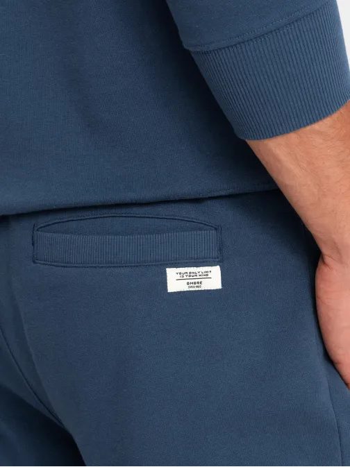 Tepláková tmavo modrá súprava (mikina+kraťasy) V4-Z75