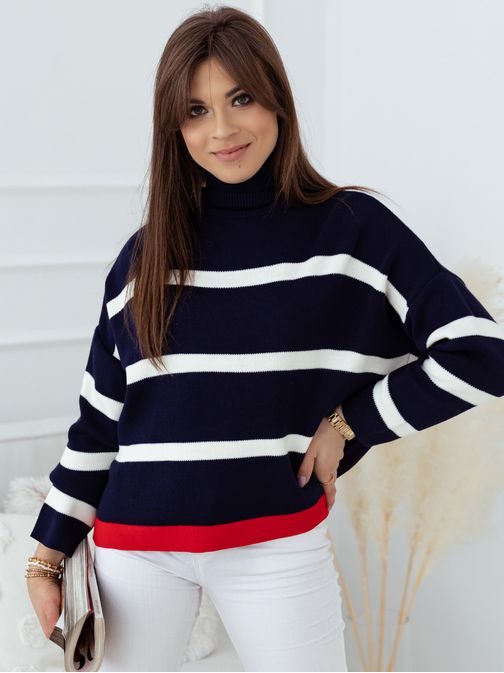 Morisa dámsky zaujímavý sveter v granátovej farbe