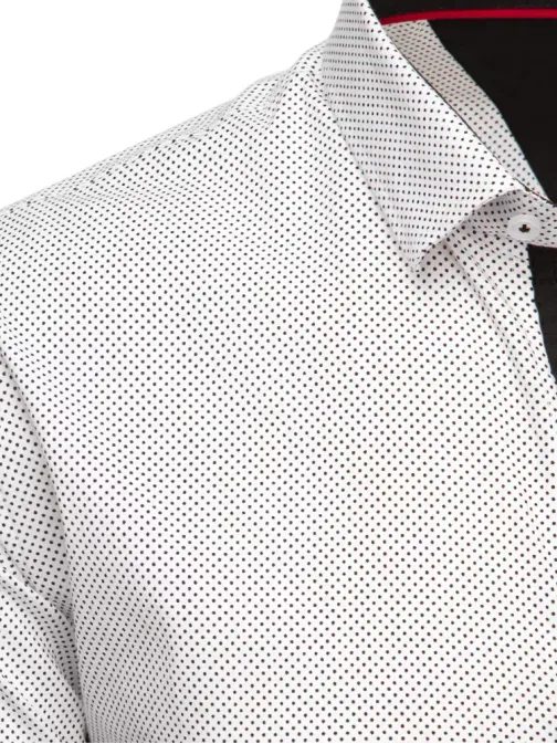Elegantná biela košeľa so vzorom