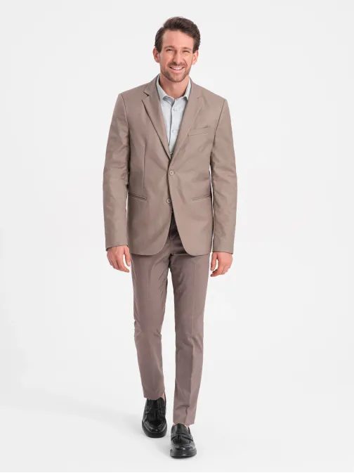Elegantné béžové sako V3 BLZB-0115