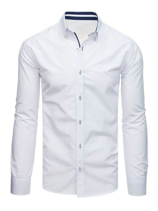 Vzorovaná biela elegantná košeľa