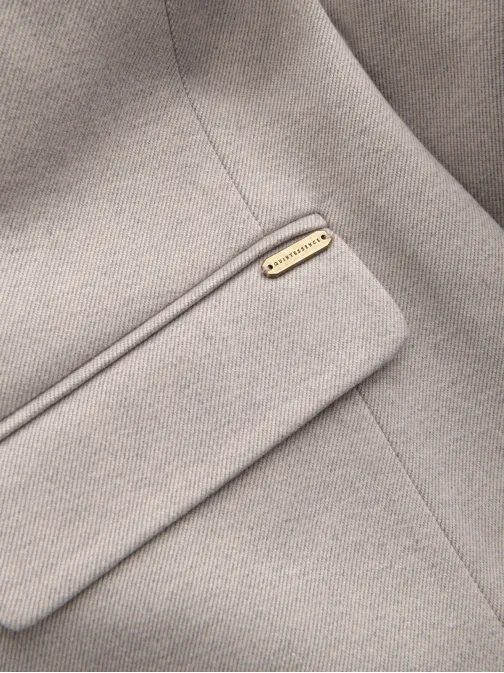 Nadčasové béžové sako so stojačikom V3 BLZB-0131