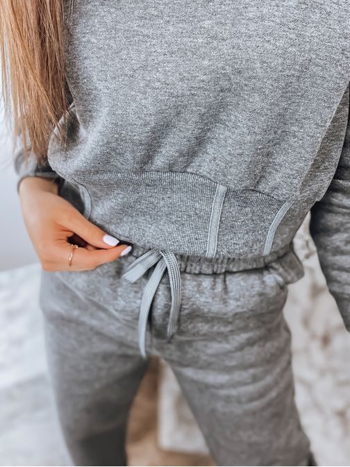 Štýlová dámska tepláková súprava v tmavo šedej farbe Keili