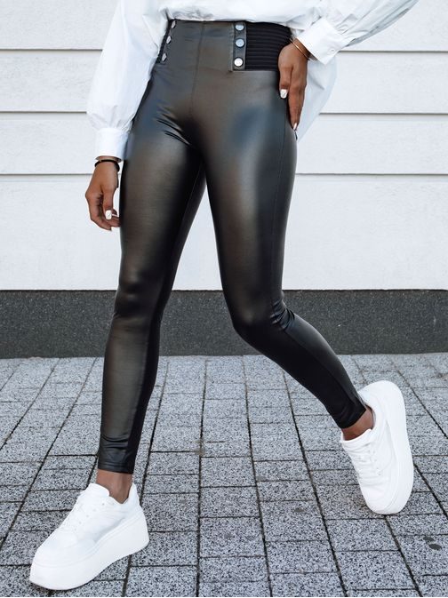 Dámske čierne voskované nohavice Tarmz