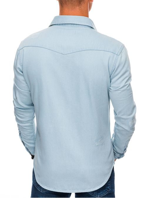 Svetlo modrá košeľa s dlhým rukávom K585