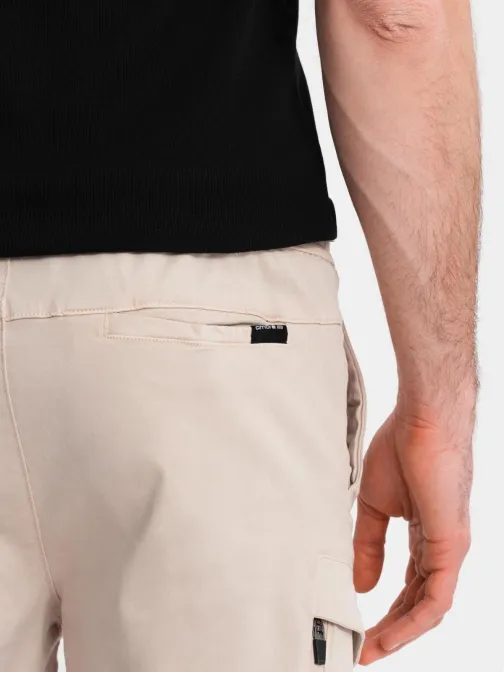 Voľnočasové krémové kapsáčové kraťasy V1 SRCG-0194