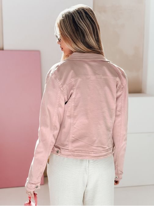 Pastelovo ružová dámska rifľová bunda PASTELLO