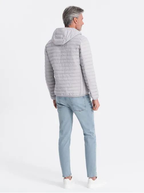 Šedá pánska bomber bunda V1 JALP-22FW-007