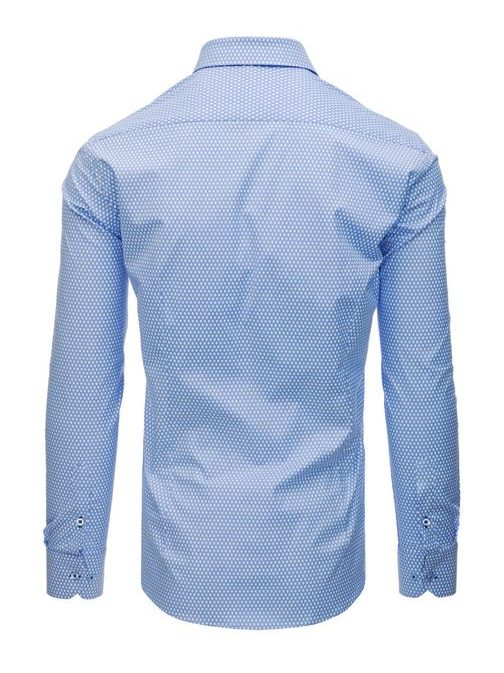 Blankytne modrá pánska košeľa so vzorom