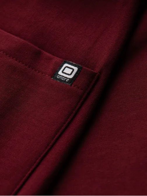 Pohodlné tepláky v bordovej farbe P946