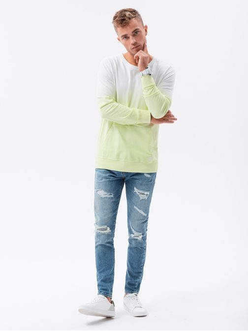Tieňovaná mikina v limetkovej farbe B1150