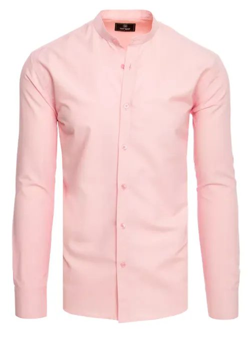 Elegantná ružová košeľa s dlhým rukávom