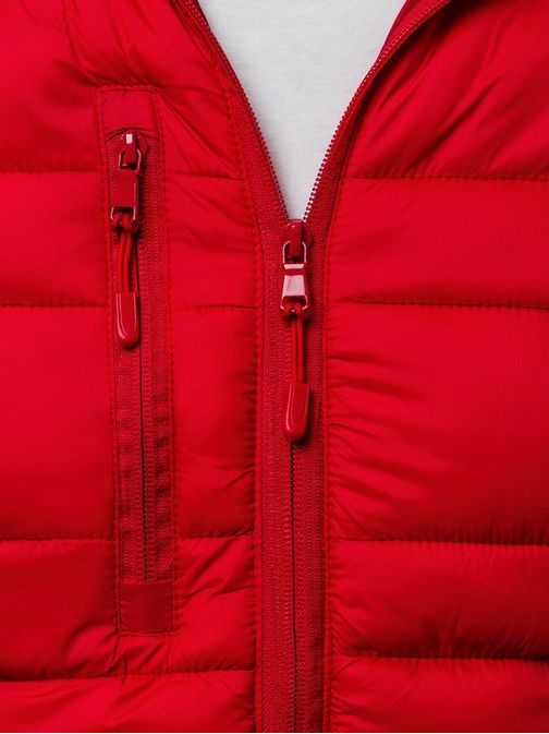 Prechodná červená bunda s kapucňou JS/LY18
