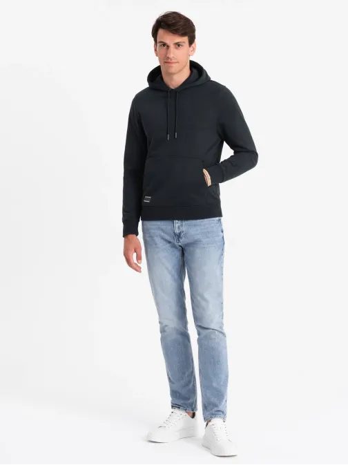 Základná čierna pánska mikina V9 SSBN-0161