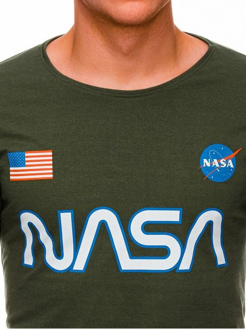 Zelené tričko s potlačou NASA S1437
