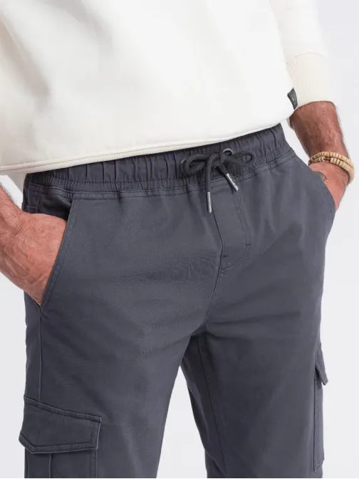Trendové grafitové joggery V3 PAJO-0123