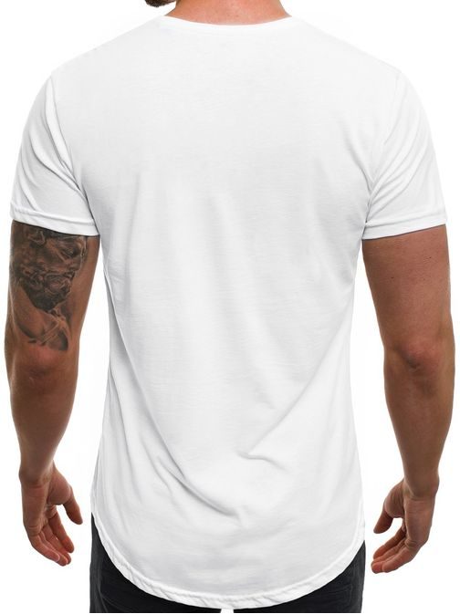 Módne biele tričko OZONEE B/181520