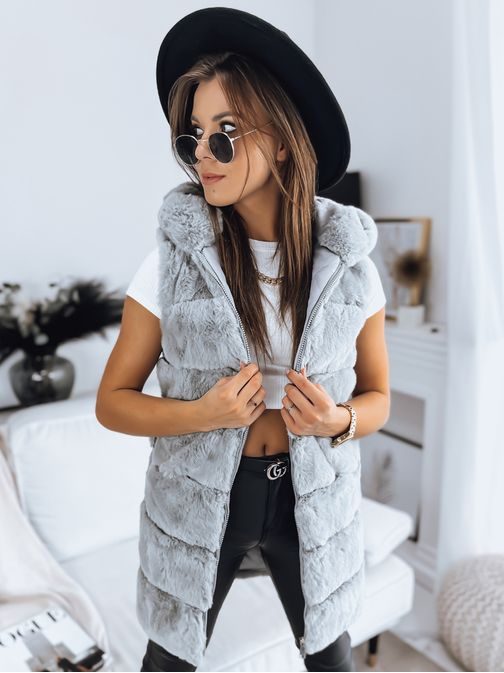 Originálna dámska šedá vesta Ashton