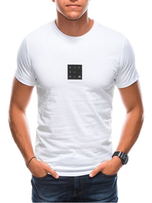 Trendové tričko v bielej farbe S1730
