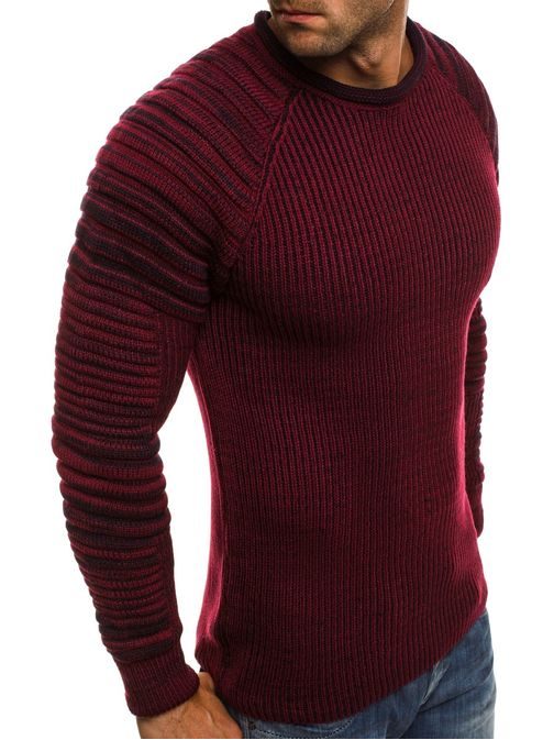 Pohodlný sveter MADMEXT 2035 v bordovej farbe